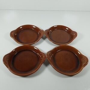 Vintage 5" Brown Glazed Ceramic‎ Decorative Candy Dish Trinket Dish Plant Bottom